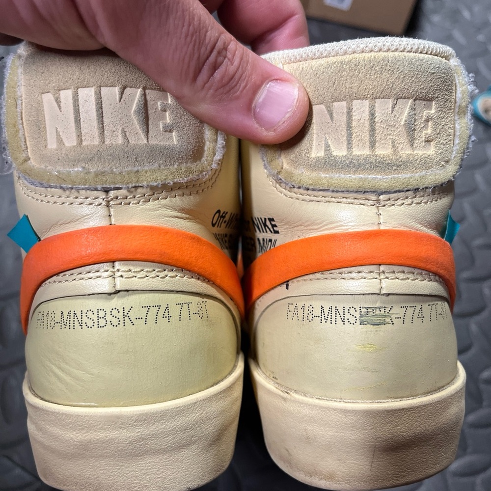 Size 8.5 - Nike Blazer Mid x OFF-WHITE All Hallows Eve 2018 USED EX AA38… - Picture 12 of 15